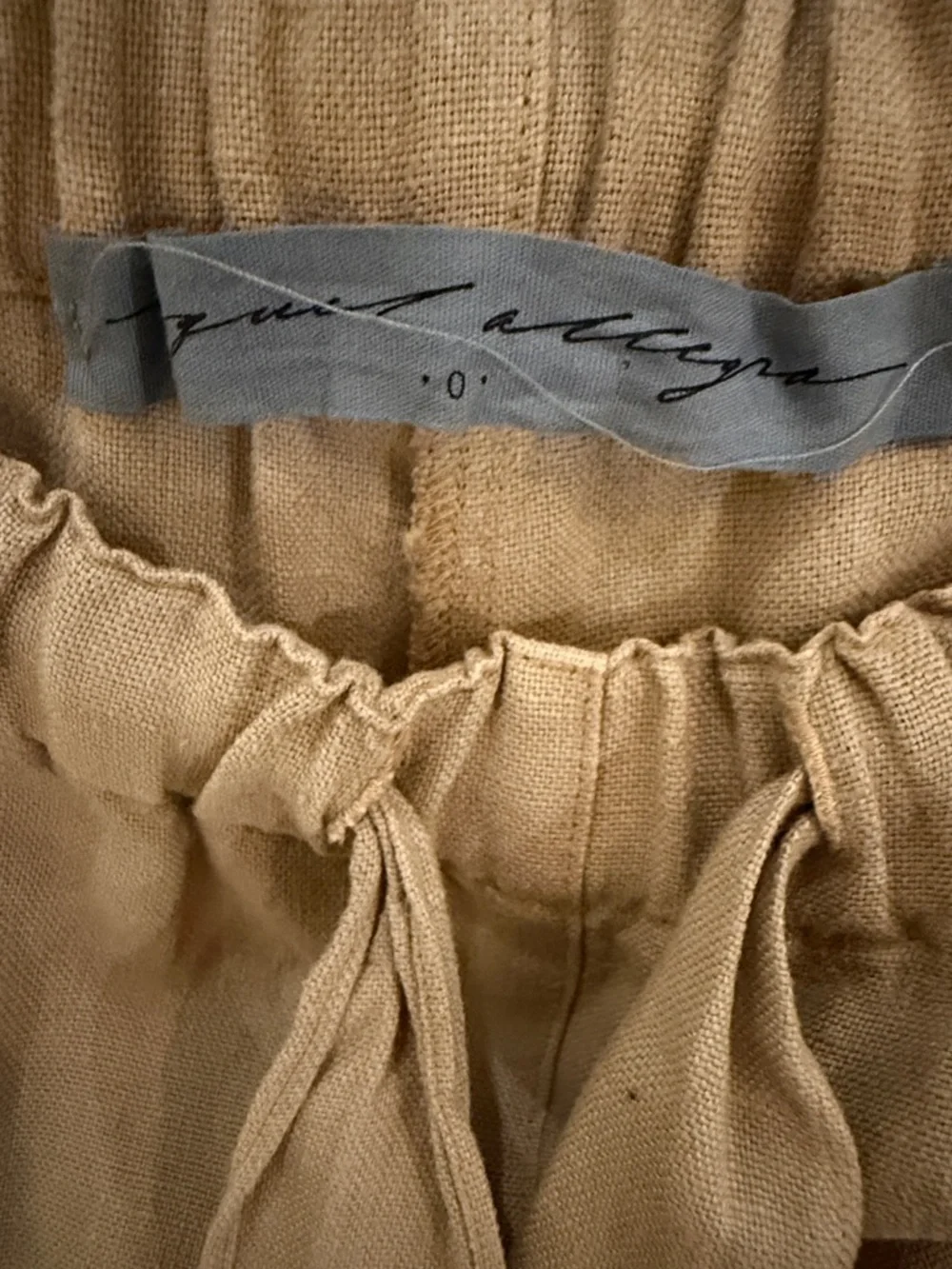 Raquel Allegra Taupe Drawstring Capris - Picture 9 of 11